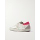 Super-Star distressed suede-trimmed leather sneakers Super-Star distressed suede-trimmed leather sneakers