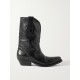 Low Wish Star textured-leather cowboy boots Low Wish Star textured-leather cowboy boots