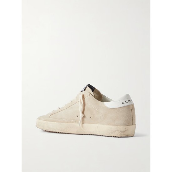 Super-Star leather-trimmed suede sneakers Super-Star leather-trimmed suede sneakers