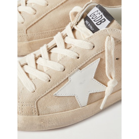 Super-Star leather-trimmed suede sneakers Super-Star leather-trimmed suede sneakers
