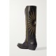 Wish Star embroidered distressed leather cowboy boots Wish Star embroidered distressed leather cowboy boots