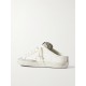 Super-Star Sabot distressed suede-trimmed leather slip-on sneakers Super-Star Sabot distressed suede-trimmed leather slip-on sneakers