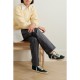 Mid Star suede and leather-trimmed distressed glittered faux leather sneakers Mid Star suede and leather-trimmed distressed glittered faux leather sneakers