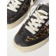 Soul-Star distressed leather-trimmed leopard-print calf hair sneakers Soul-Star distressed leather-trimmed leopard-print calf hair sneakers