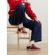 Super-star distressed metallic leather-trimmed suede sneakers Super-star distressed metallic leather-trimmed suede sneakers