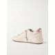 Ball Star distressed suede-trimmed leather sneakers Ball Star distressed suede-trimmed leather sneakers