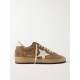 Ball Star distressed leather-trimmed suede sneakers Ball Star distressed leather-trimmed suede sneakers