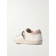 Super-Star distressed suede-trimmed glittered leather sneakers Super-Star distressed suede-trimmed glittered leather sneakers