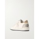 Ball Star distressed glittered suede-trimmed leather sneakers Ball Star distressed glittered suede-trimmed leather sneakers