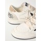 Ball Star distressed glittered suede-trimmed leather sneakers Ball Star distressed glittered suede-trimmed leather sneakers