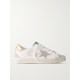 Super-Star embellished distressed suede and leather sneakers Super-Star embellished distressed suede and leather sneakers