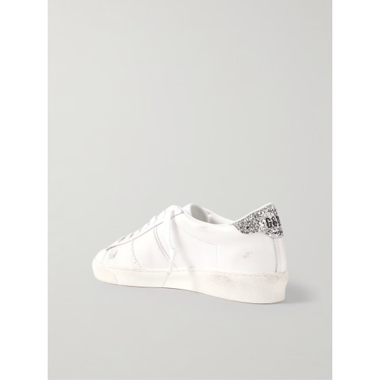 Matchstar distressed glittered leather sneakers Matchstar distressed glittered leather sneakers