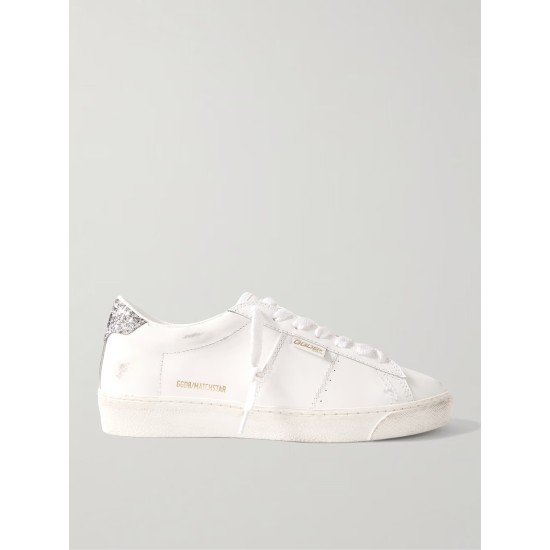 Matchstar distressed glittered leather sneakers Matchstar distressed glittered leather sneakers