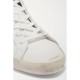 Superstar distressed glittered leather sneakers Superstar distressed glittered leather sneakers