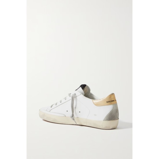 Superstar distressed leather and suede sneakers Superstar distressed leather and suede sneakers