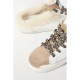 Superstar Sabot shearling-lined distressed leather and suede slip-on sneakers Superstar Sabot shearling-lined distressed leather and suede slip-on sneakers