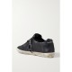 Superstar shearling-lined distressed leather sneakers Superstar shearling-lined distressed leather sneakers