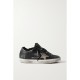 Superstar shearling-lined distressed leather sneakers Superstar shearling-lined distressed leather sneakers