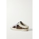 Superstar Sabot shearling-lined distressed leopard-print calf hair and leather slip-on sneakers Superstar Sabot shearling-lined distressed leopard-print calf hair and leather slip-on sneakers