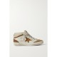Mid Star distressed leather, suede and shearling sneakers Mid Star distressed leather, suede and shearling sneakers