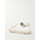 Superstar glittered distressed leather sneakers Superstar glittered distressed leather sneakers
