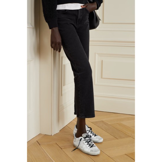 Superstar distressed leather and suede sneakers Superstar distressed leather and suede sneakers