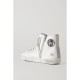 Francy glittered distressed leather and suede high-top sneakers Francy glittered distressed leather and suede high-top sneakers