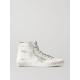 Francy glittered distressed leather and suede high-top sneakers Francy glittered distressed leather and suede high-top sneakers