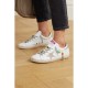 Superstar bead-embellished distressed leather and suede sneakers Superstar bead-embellished distressed leather and suede sneakers