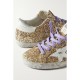 Super-Star distressed glittered leather sneakers Super-Star distressed glittered leather sneakers