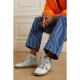 Sky-Star distressed glittered leather high-top sneakers Sky-Star distressed glittered leather high-top sneakers