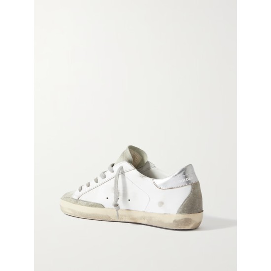 Superstar distressed metallic leather sneakers Superstar distressed metallic leather sneakers