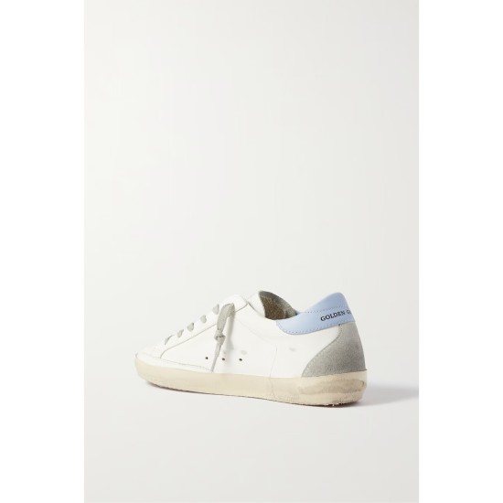 Superstar distressed leather and suede sneakers Superstar distressed leather and suede sneakers
