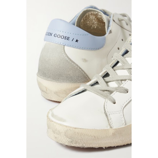 Superstar distressed leather and suede sneakers Superstar distressed leather and suede sneakers
