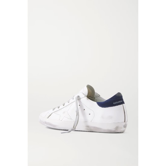 Superstar distressed leather and suede sneakers Superstar distressed leather and suede sneakers