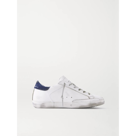 Superstar distressed leather and suede sneakers Superstar distressed leather and suede sneakers