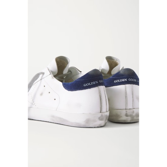 Superstar distressed leather and suede sneakers Superstar distressed leather and suede sneakers