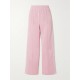 Webbing-trimmed piqué track pants Webbing-trimmed piqué track pants