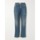 Golden high-rise cropped flared jeans Golden high-rise cropped flared jeans