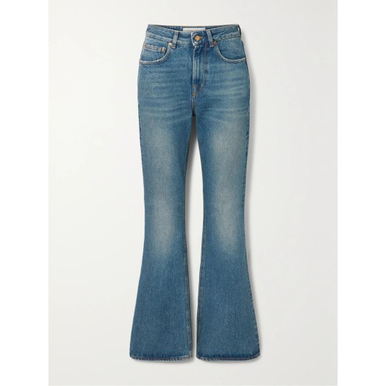 Journey distressed high-rise flared jeans Journey distressed high-rise flared jeans
