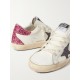 Superstar distressed glittered leather sneakers Superstar distressed glittered leather sneakers