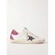 Superstar distressed glittered leather sneakers Superstar distressed glittered leather sneakers
