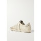 Super-Star metallic leopard-print distressed leather and suede sneakers Super-Star metallic leopard-print distressed leather and suede sneakers