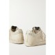 Super-Star metallic leopard-print distressed leather and suede sneakers Super-Star metallic leopard-print distressed leather and suede sneakers