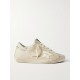 Super-Star metallic leopard-print distressed leather and suede sneakers Super-Star metallic leopard-print distressed leather and suede sneakers