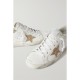 Super-Star embellished distressed glittered leather sneakers Super-Star embellished distressed glittered leather sneakers