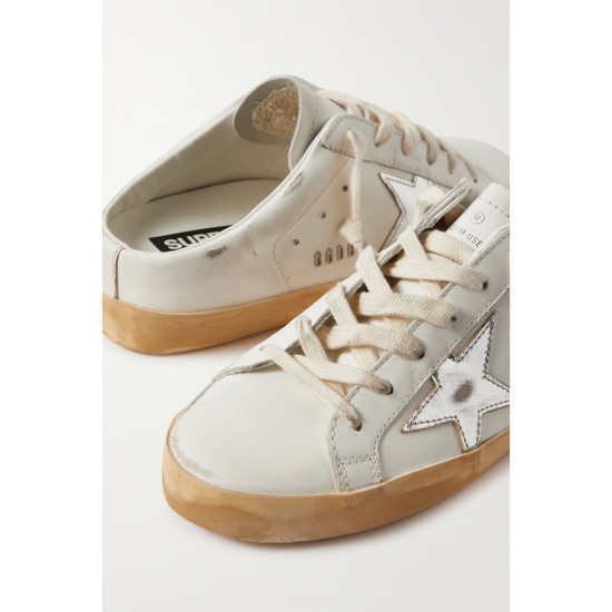 Superstar Sabot distressed leather slip-on sneakers Superstar Sabot distressed leather slip-on sneakers