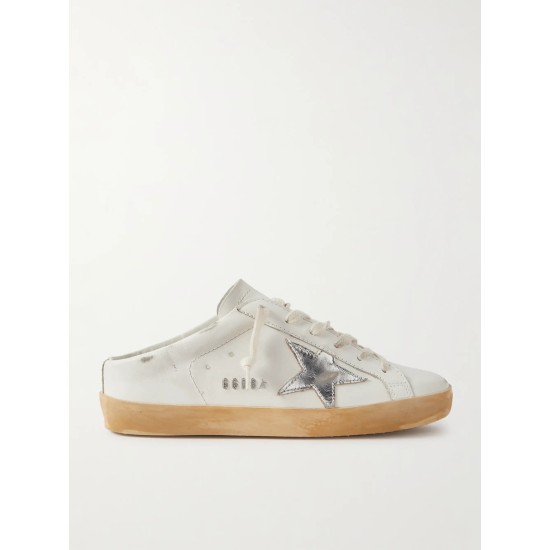 Superstar Sabot distressed leather slip-on sneakers Superstar Sabot distressed leather slip-on sneakers
