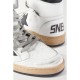 Sky-Star distressed printed leather high-top sneakers Sky-Star distressed printed leather high-top sneakers