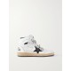 Sky-Star distressed printed leather high-top sneakers Sky-Star distressed printed leather high-top sneakers